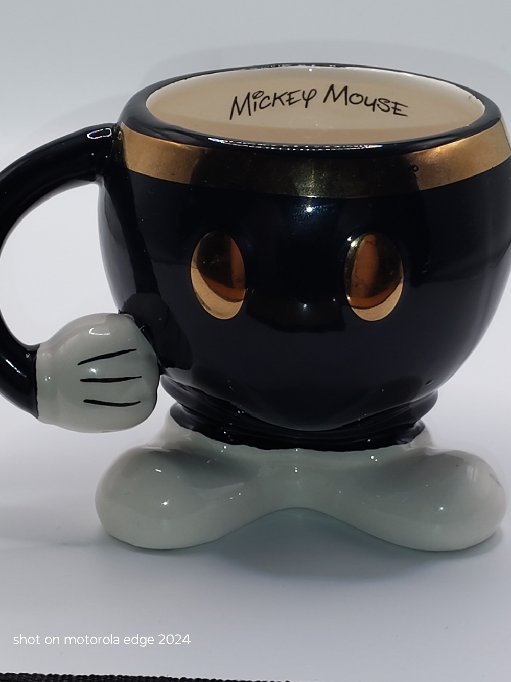 Disney Black and Gold Mickey Mouse Character Mug